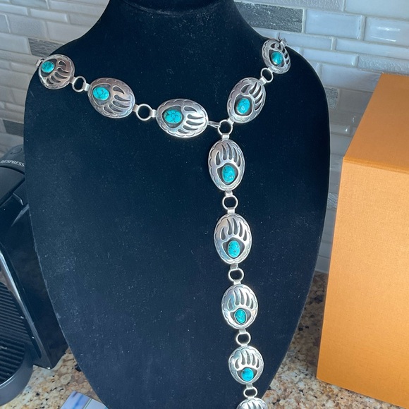 Native Navajo Bear Claw Belt or Larriet - Picture 11 of 16